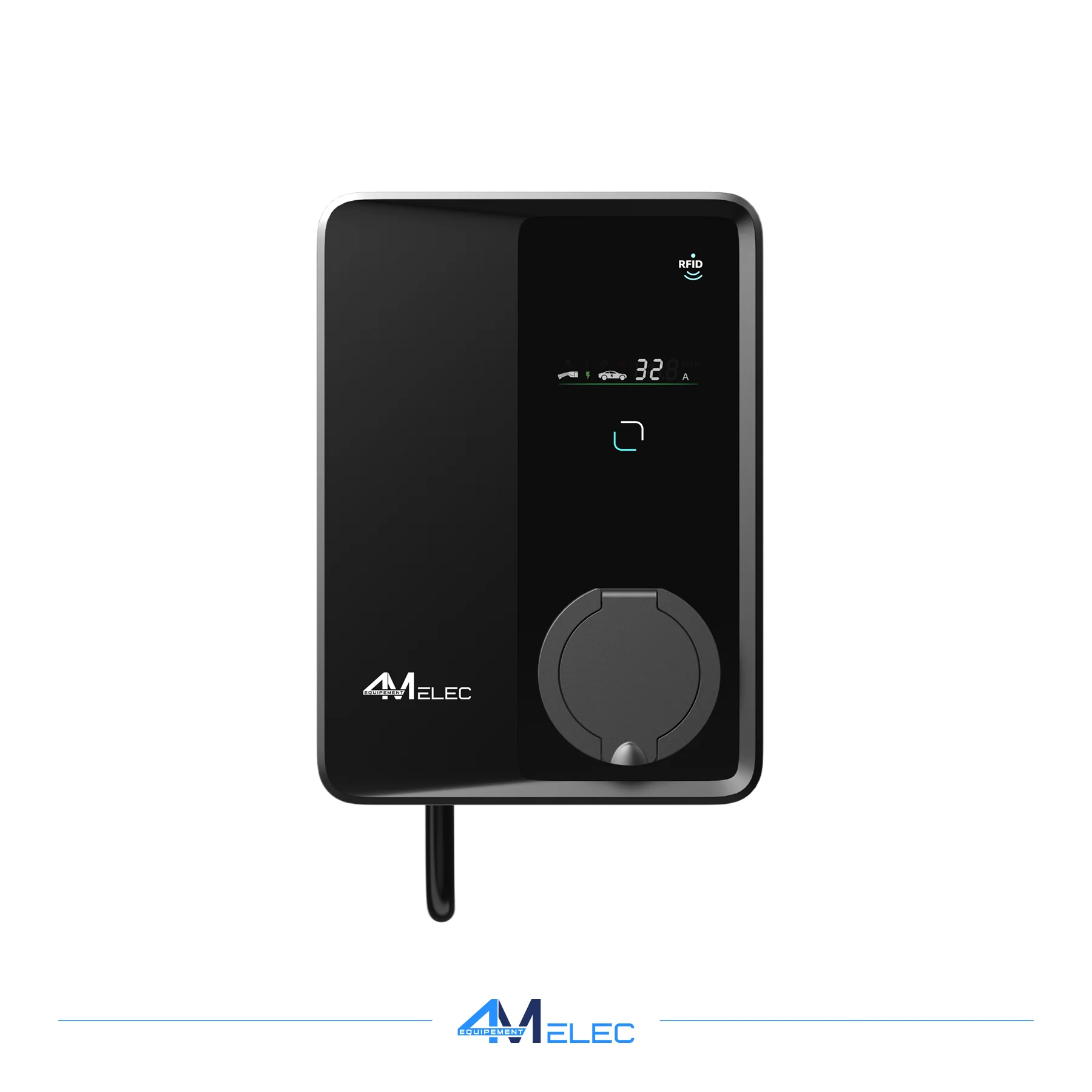 Borne de Recharge Wallbox 22 kW – Type 2 avec Prise & Obturateur – 32A – RFID & Écran LCD – Triphasé