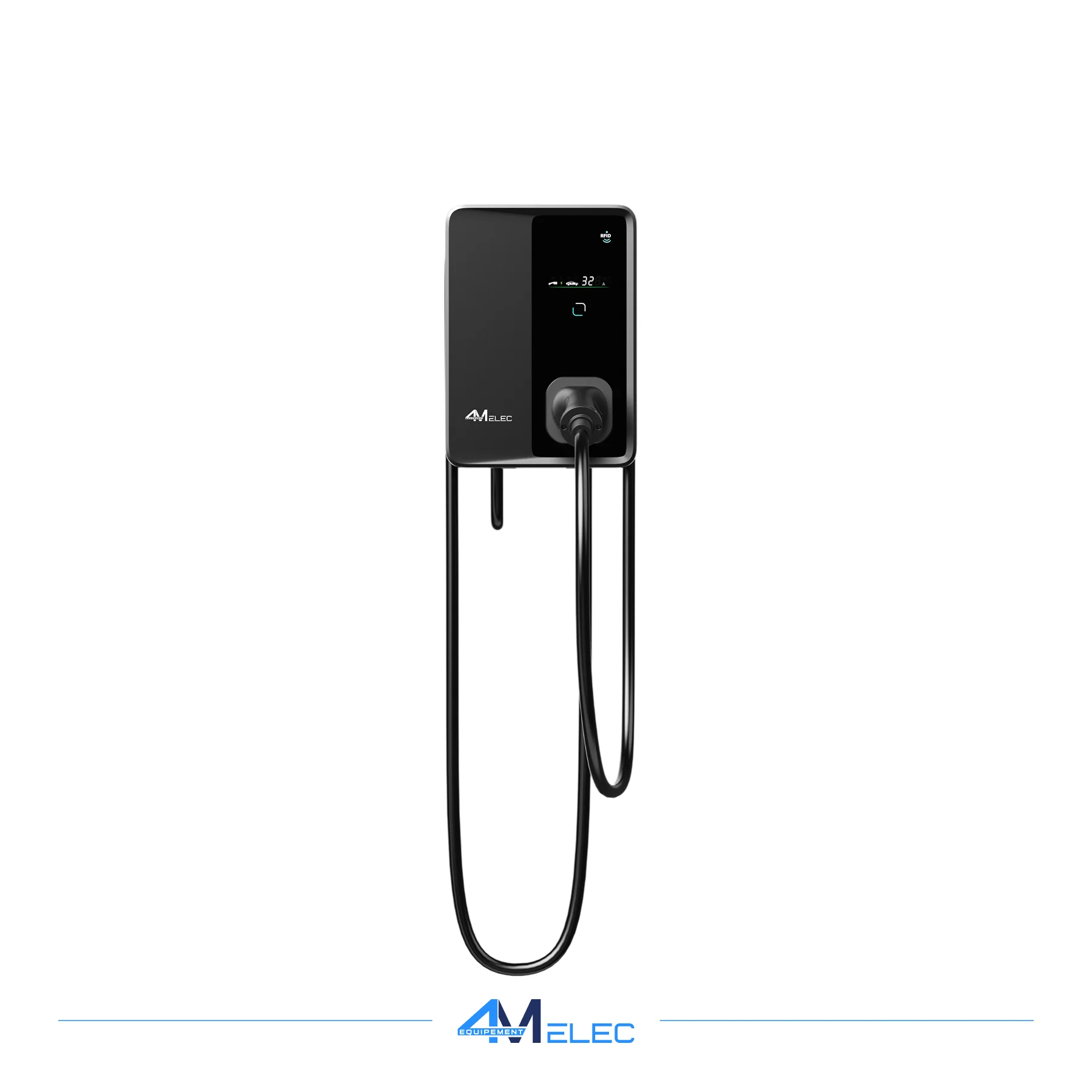 Borne de Recharge Wallbox 22 kW – Type 2 – 32A – Câble 5 m – RFID & Écran LCD – Triphasé