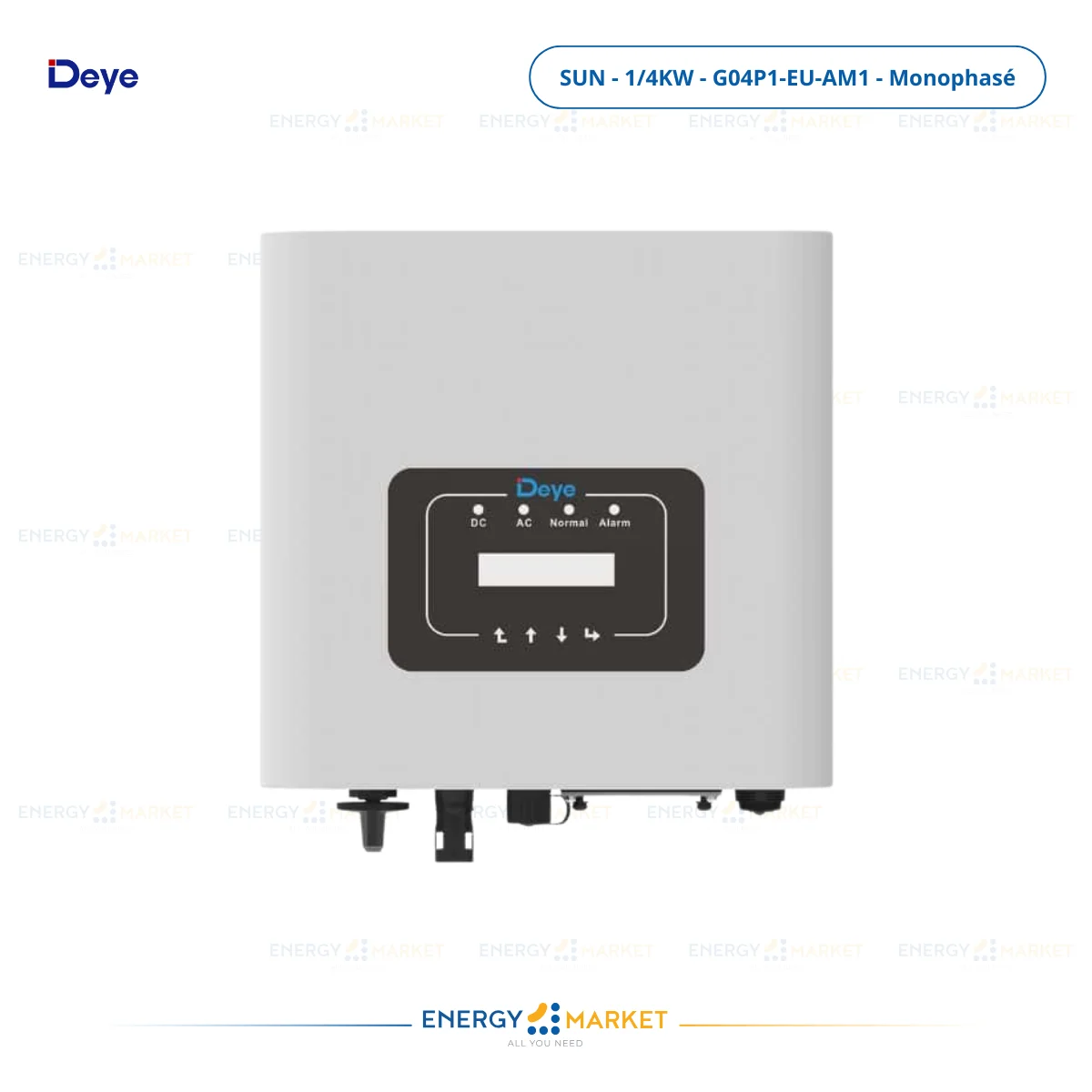 Onduleur Deye SUN‑1/4 kW – Modèle G04P1‑EU‑AM1 – Monophasé