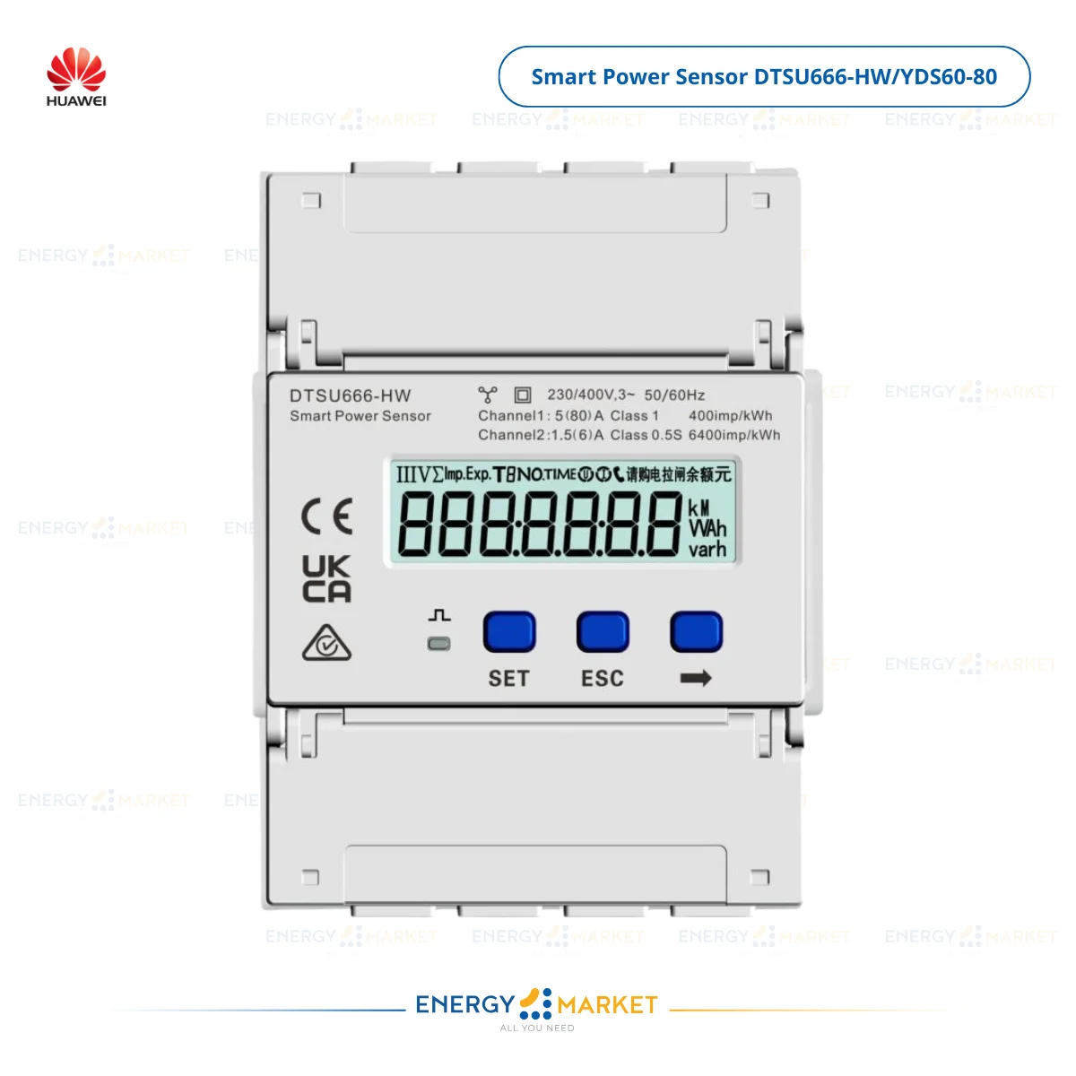 Huawei Smart Power Sensor (DTSU666‑HW / YDS60‑80) – Capteur Intelligent de Mesure d’Énergie
