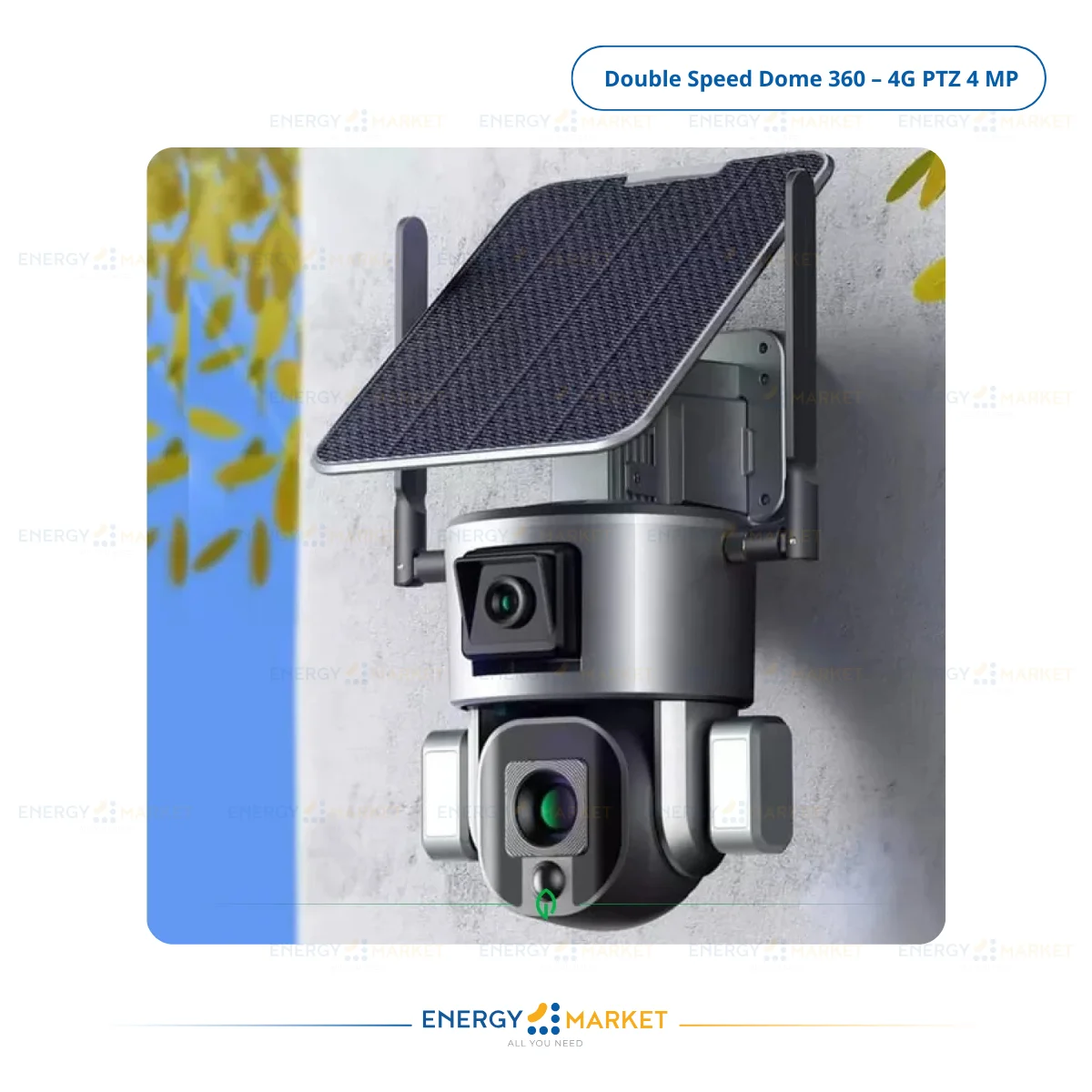 Camera solaire double speed dome 360