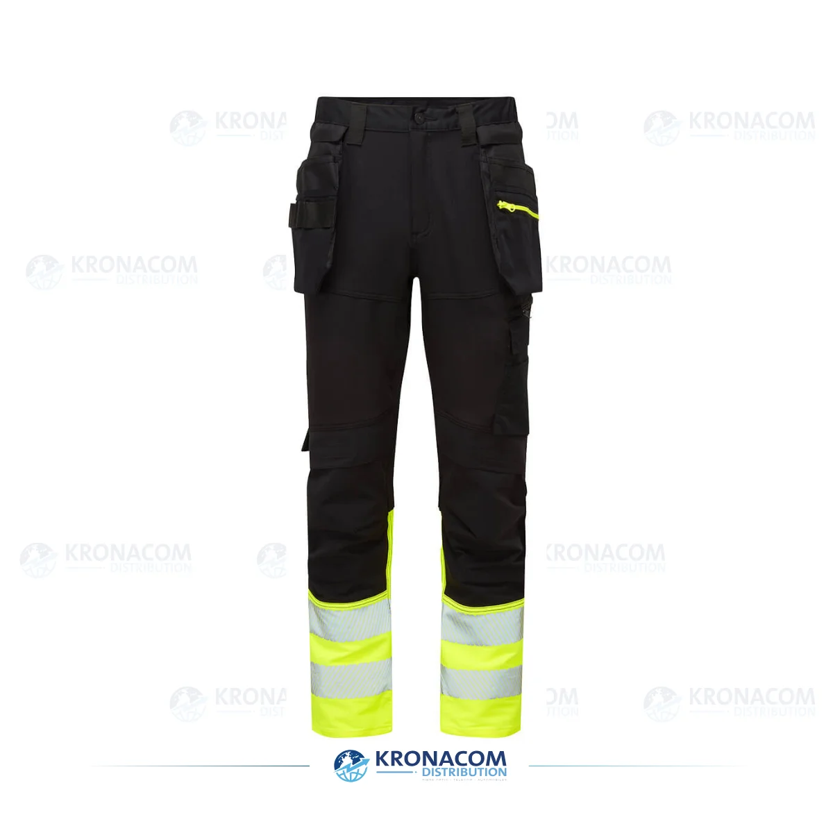 DX457 – DX4 Hi-Vis Arbeitshose Klasse 1 mit abnehmbaren Holstertaschen