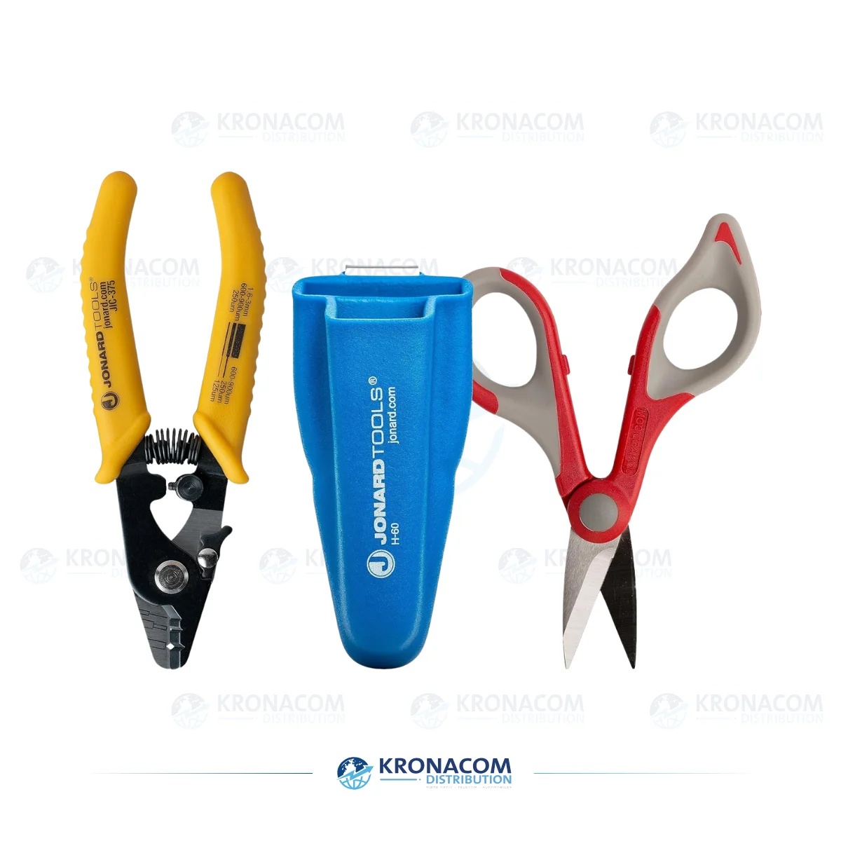 TK-350 – Glasfaser-Abisolierer & Kevlar® Scherenset mit Formtasche