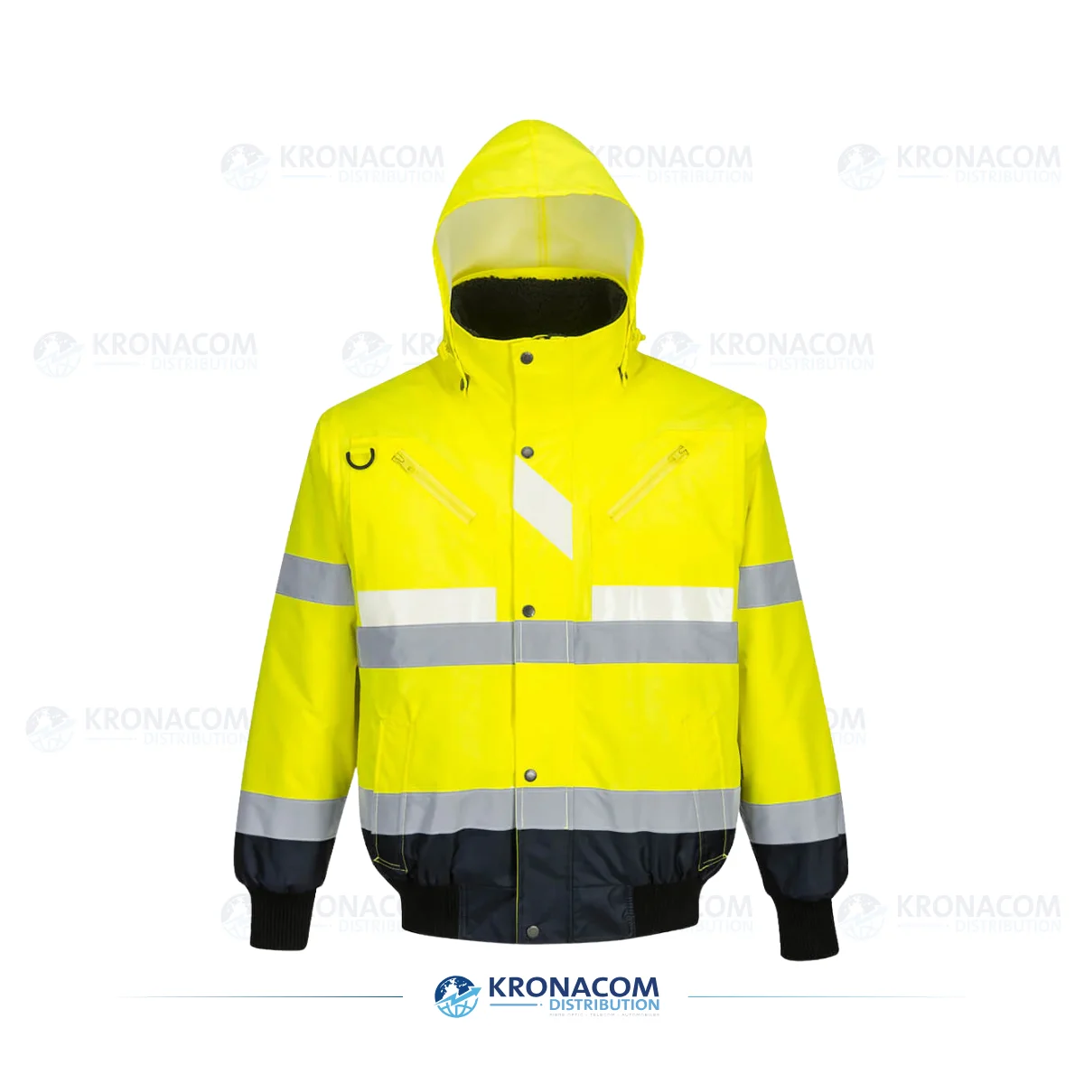 G465 – Glowtex Hi-Vis 3-in-1 Kontrast Bomberjacke