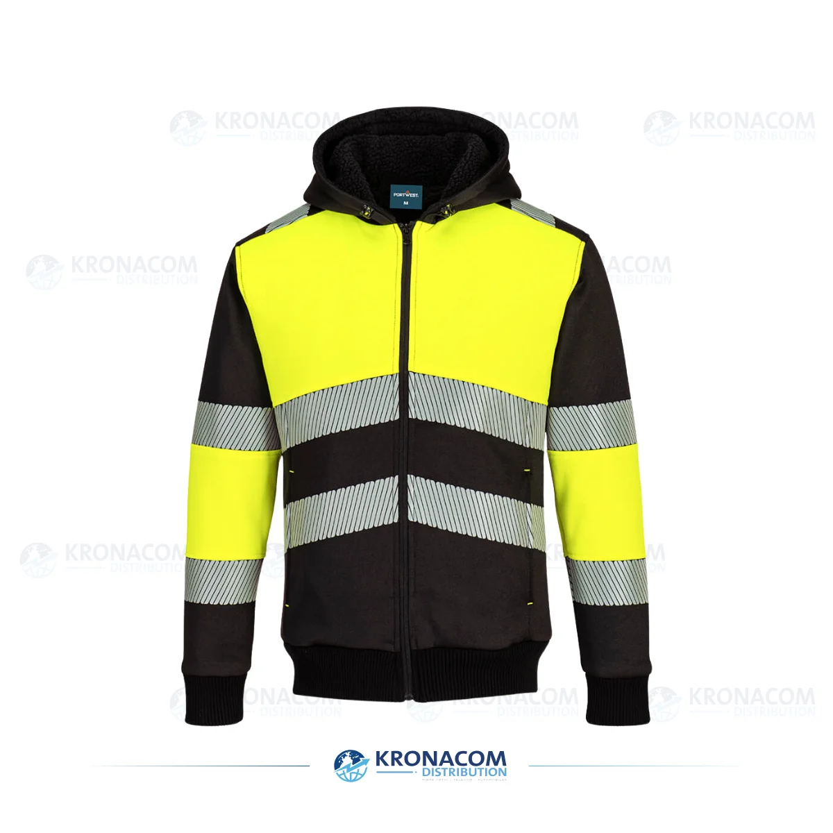 PW377 – PW3 Hi-Vis Zipped Class 1 Winter Hoodie