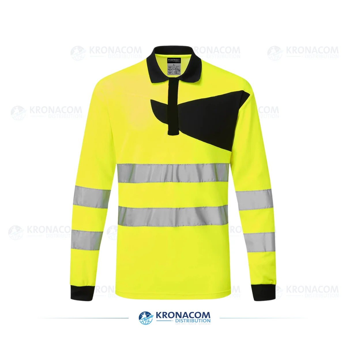 PW220 – PW2 Hi-Vis Poloshirt Langarm